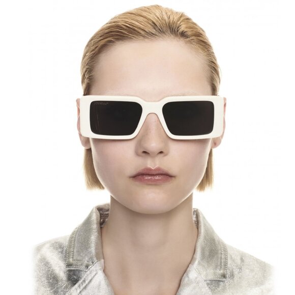 Off-White Women Sunglasses White Grey Square OERI097 MILANO 0107 NEW AUTHENTIC - Picture 8 of 10
